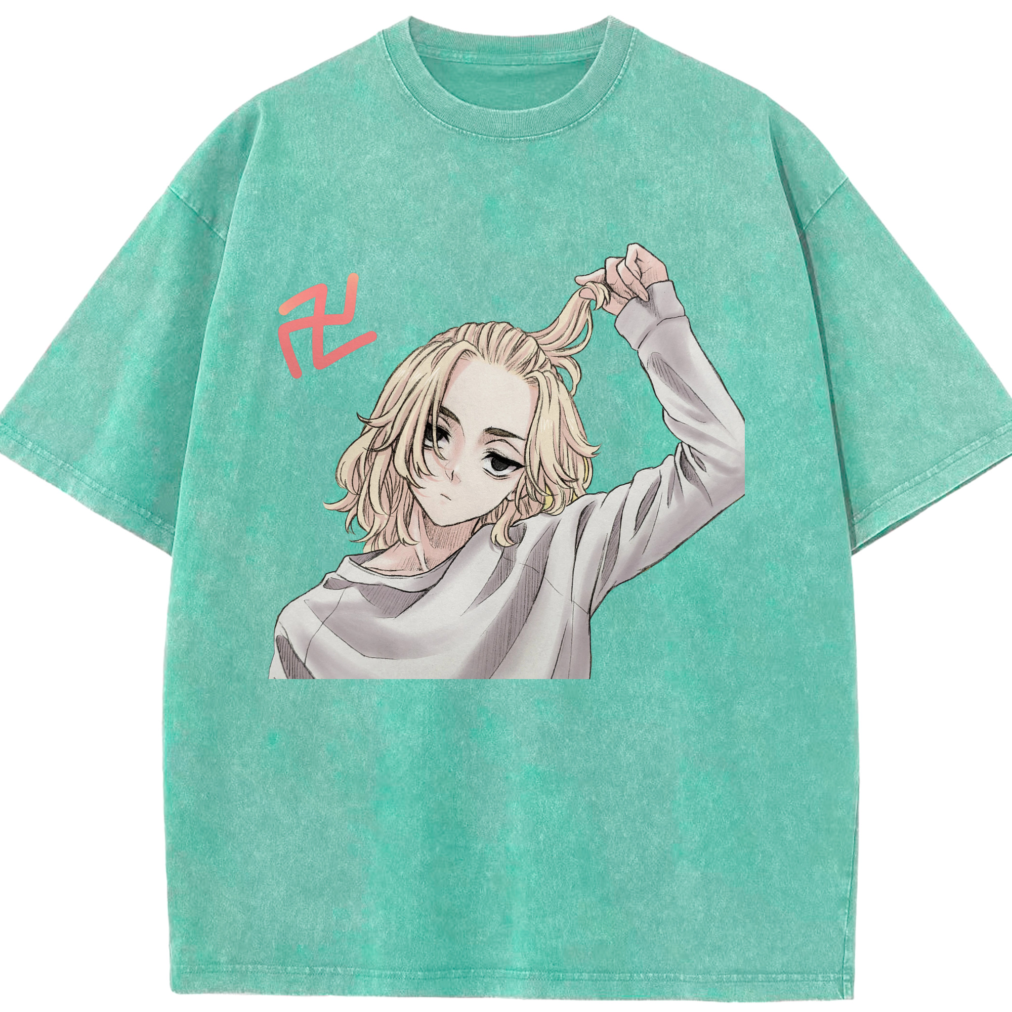 （画像用） 東京リベンジャーズ Tokyo Revengers 綿100% ヴィンテージ風 半袖Tシャツ（フロントプリント）